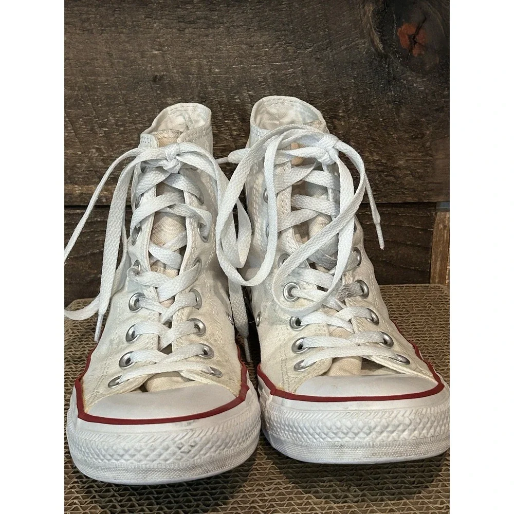 Converse Chuck Taylor All Star Hi Top Shoes Optical White Size M 6.5 W 8.5 M7650